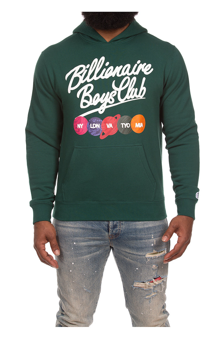 Men's bb script hoodie, rain forest