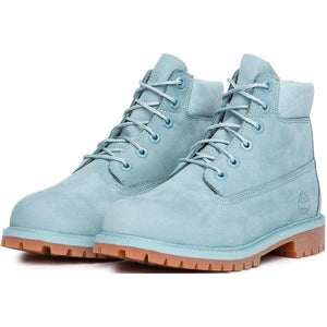 Juniors 6" Premium Nubuck Waterproof Boots, Stone Blue Nubuck