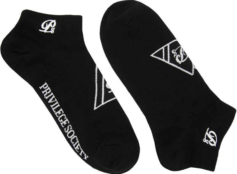 PS Triangle Socks 2 Pack, Black / White - Krush Clothing