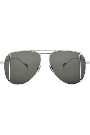 Saint Laurent T-Cut Aviator Sunglasses, Black - Krush Clothing
