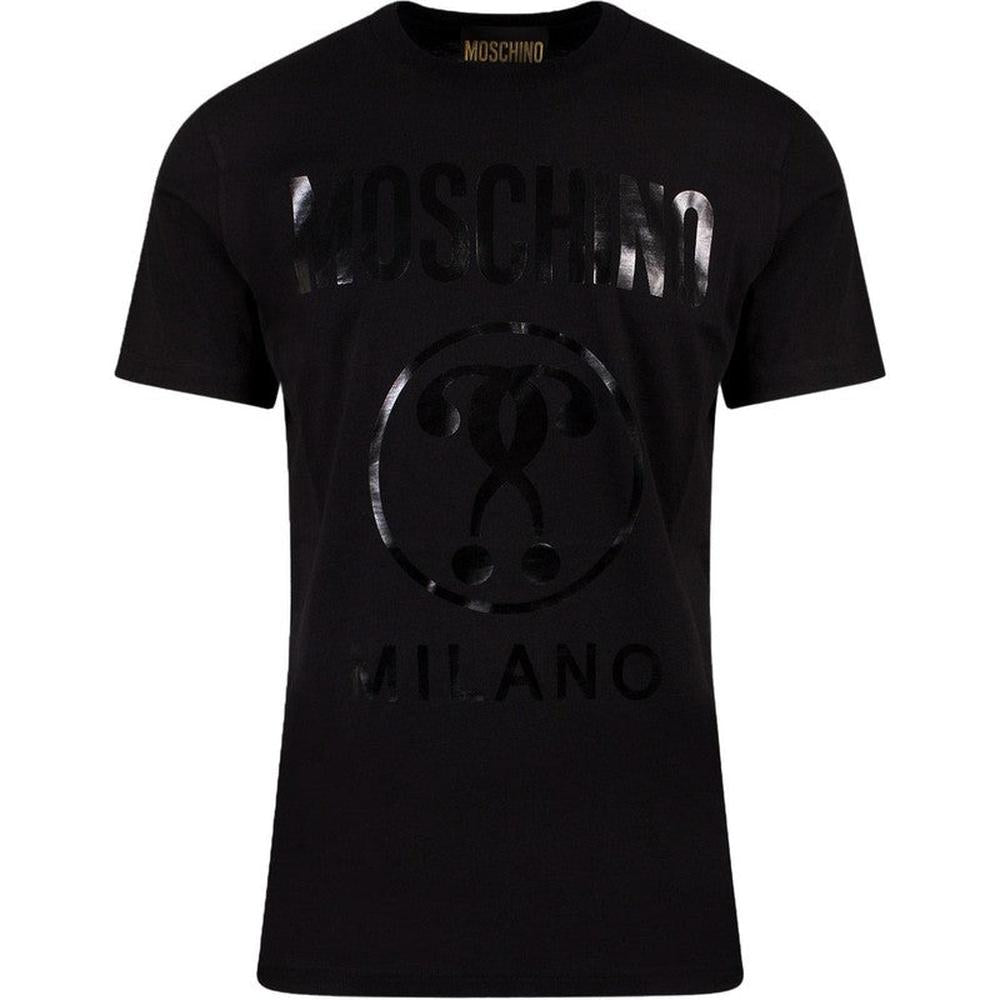 Men's Moschino Double Question Mark T-Shirt, Black/Black - Krush Clothing