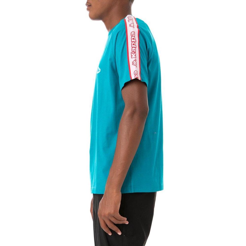 Men's Logo Tape Avirec 2 T-shirt - Peacock - Krush Clothing
