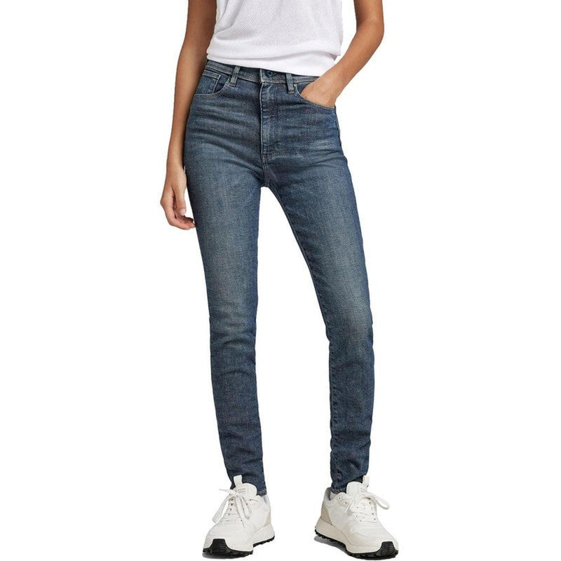 Women's Kafey Ultra High Skinny Jeans, Faded Blue - Krush Clothing