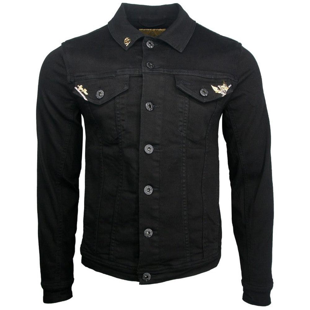 Triple Black Denim Jacket  PS4854-TB - Krush Clothing