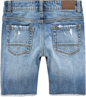 Kid's Lafayette Denim Shorts, Medium Blue - Krush Clothing