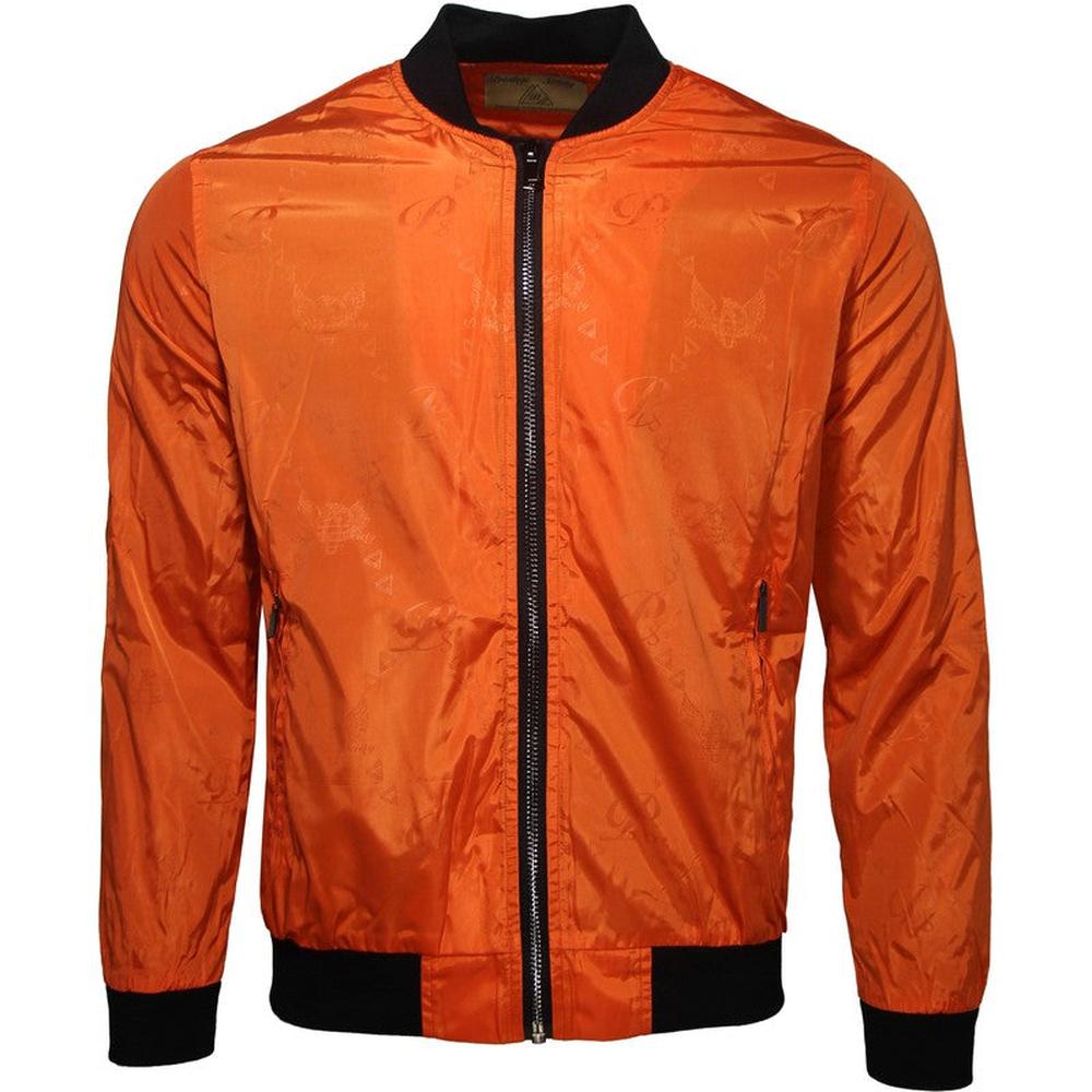 Monogram Wind Breaker Jacket --PS2125-MONO, Orange - Krush Clothing