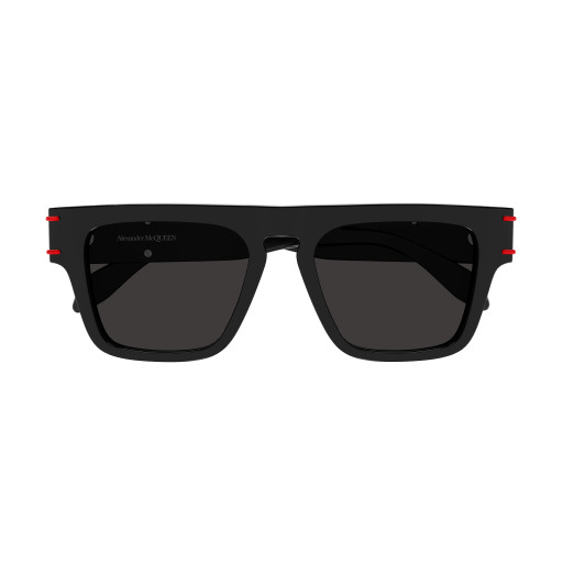 Alexander McQueen AM0397S Sunglasses, Black/Red