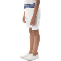 Kid's Logo Tape Eko Shorts, White/Blue/Black - Krush Clothing