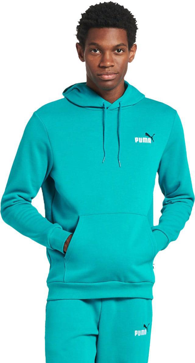 Men's Puma Essential Embroidery Logo Hoodie, Deep Aqua - Krush Clothing