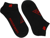 PS Triangle Socks 2 Pack, Black / Red - Krush Clothing
