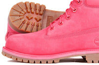 Juniors 6" Premium Nubuck Waterproof Boots, Bright Pink Nubuck