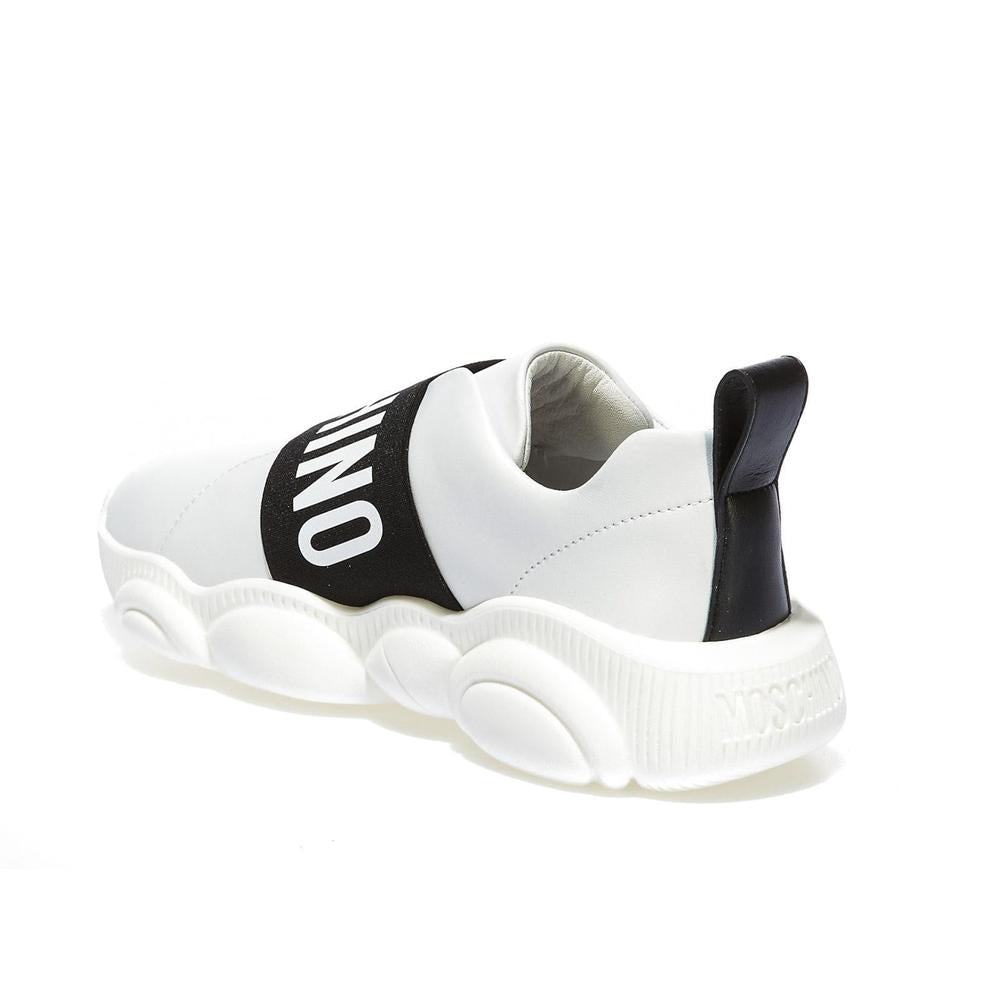 Women's Moschino Leather Teddy Sneakers - Krush Clothing
