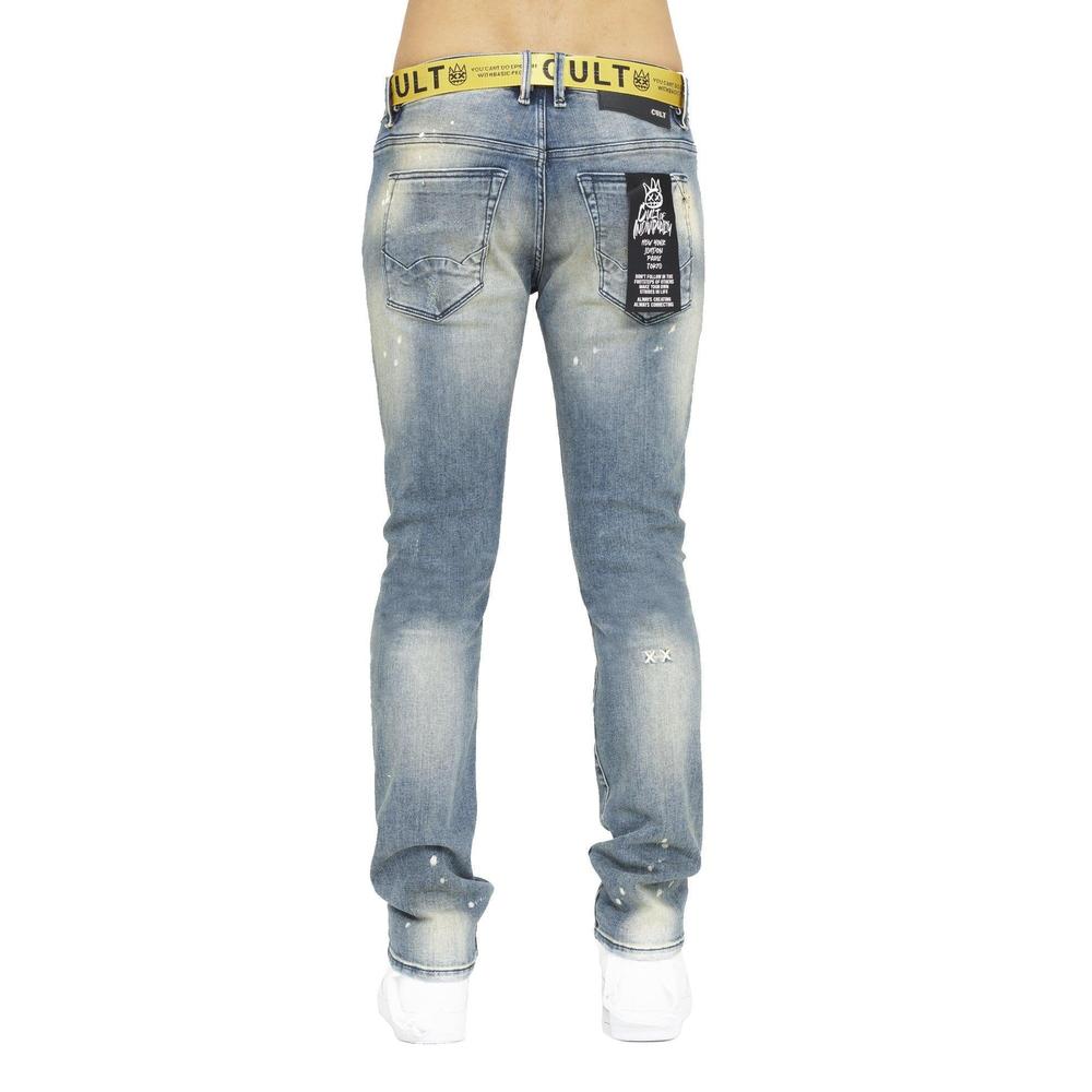 Men's 'Nimbus' Rocker Slim Belted Stretch Jeans - Krush Clothing
