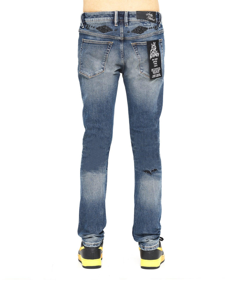 Men's Punk Super Skinny Stretch Jeans - Krush Clothing