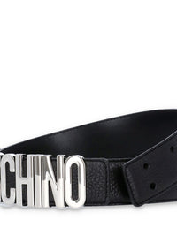 Moschino Men's Leather Logo-buckle Belt - Krush Clothing