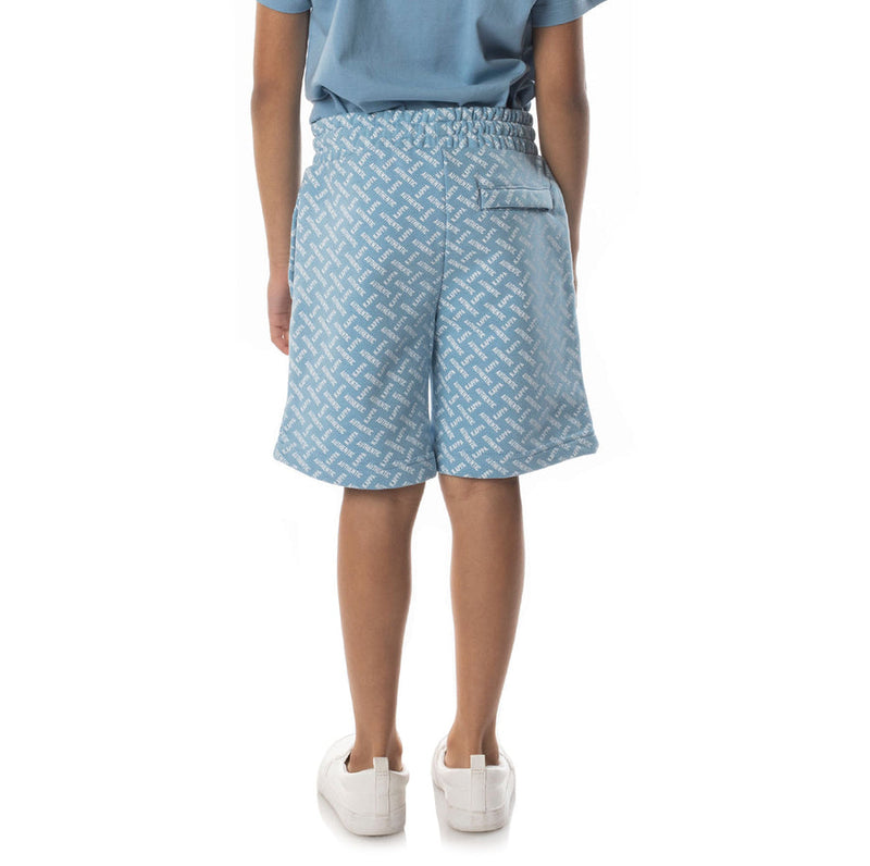 Kid's Authentic Plimmo Shorts, Blue Dusk, White - Krush Clothing