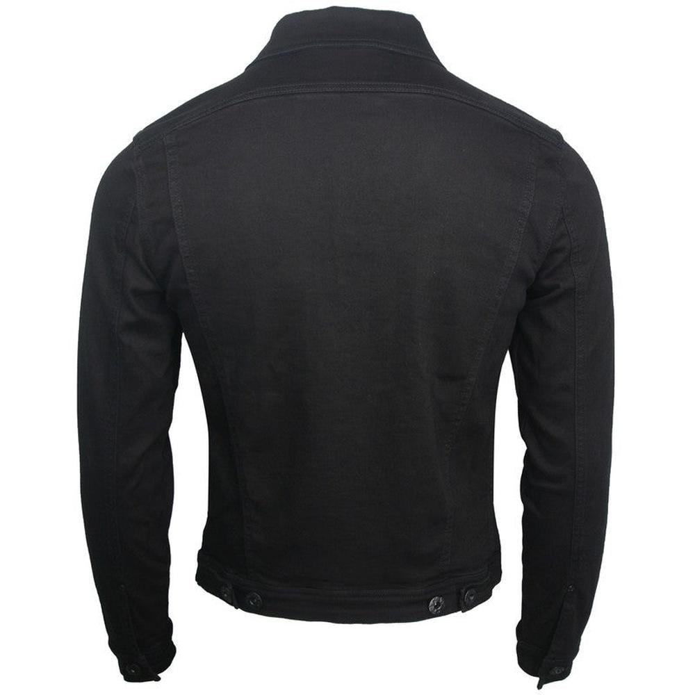 Triple Black Denim Jacket  PS4854-TB - Krush Clothing