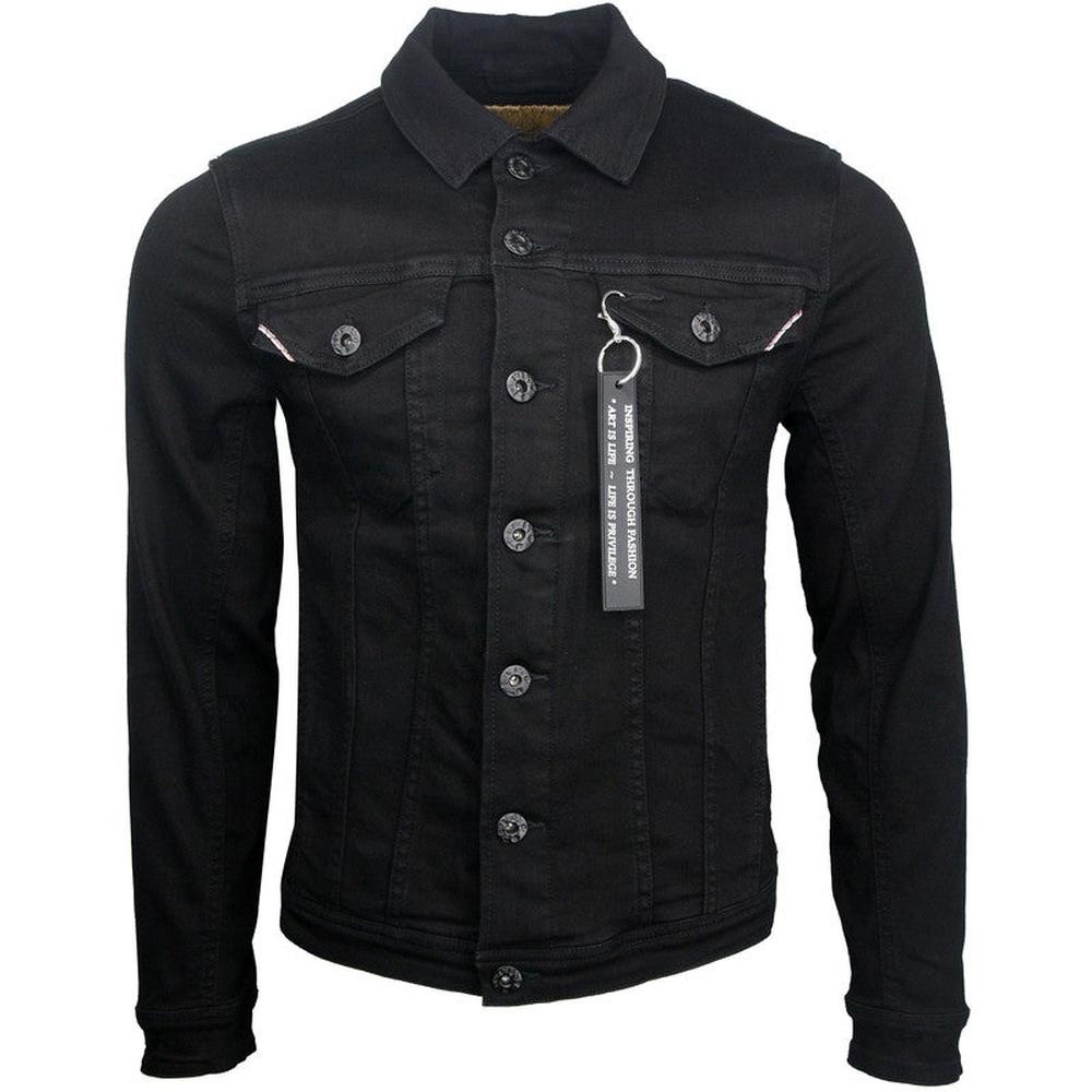 Triple Black Denim Jacket  PS4854-TB - Krush Clothing
