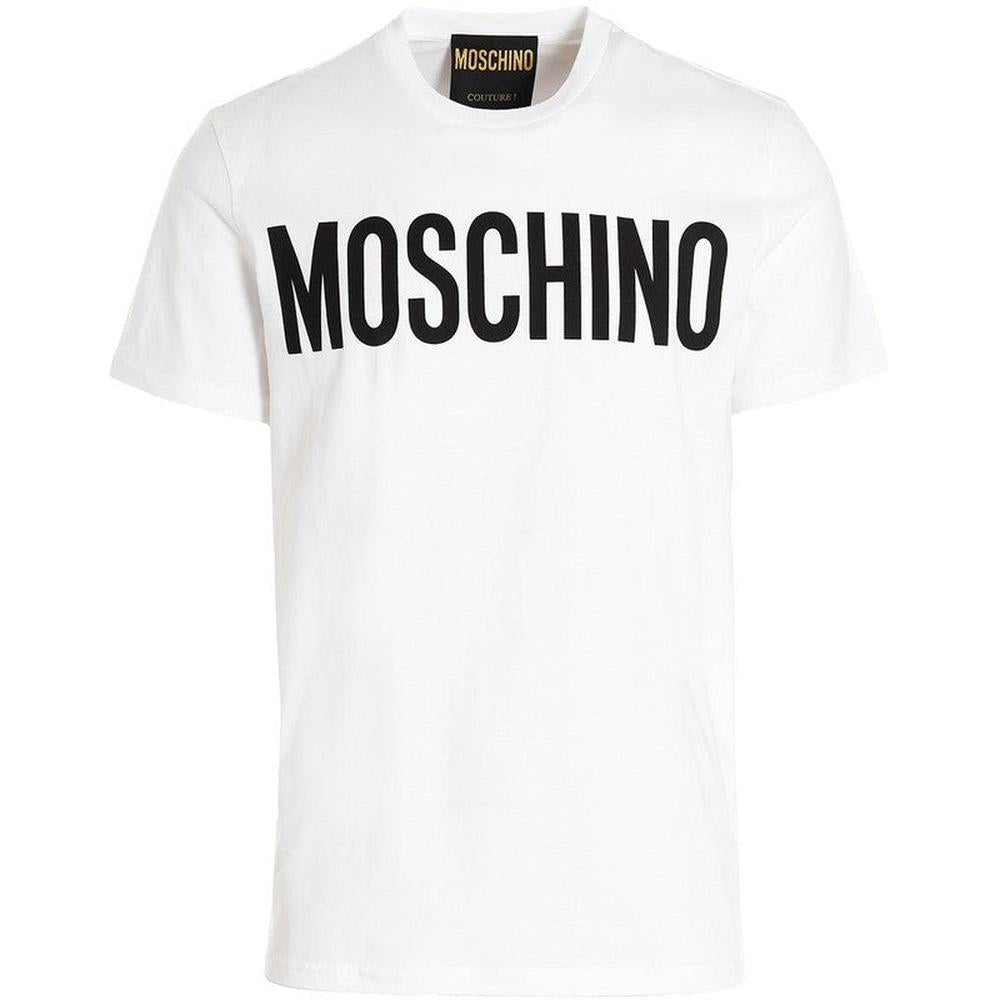 Men's Moschino Logo Print T-shirt, White - Krush Clothing