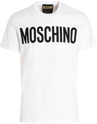 Men's Moschino Logo Print T-shirt, White - Krush Clothing