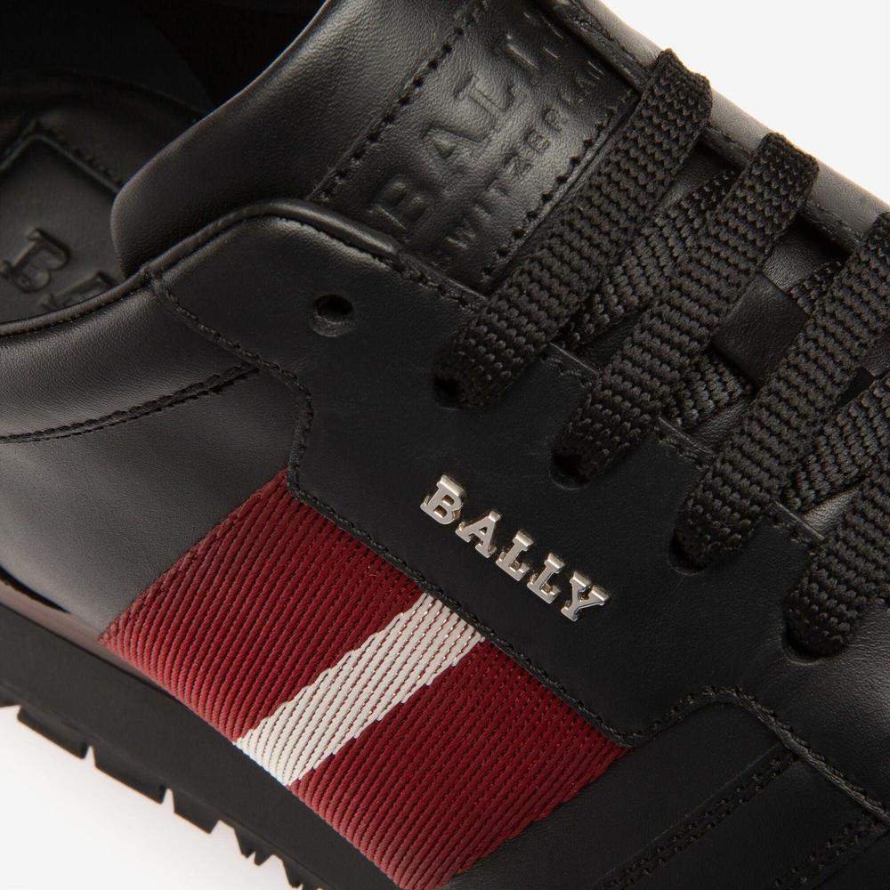 Men's Astel Plain Calf Leather Sneaker , Black - Krush Clothing
