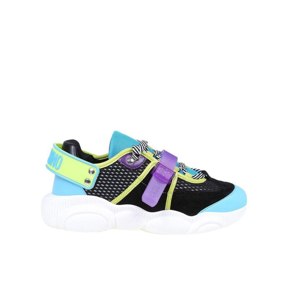 Moschino Kids crystal-Teddy sneakers - White