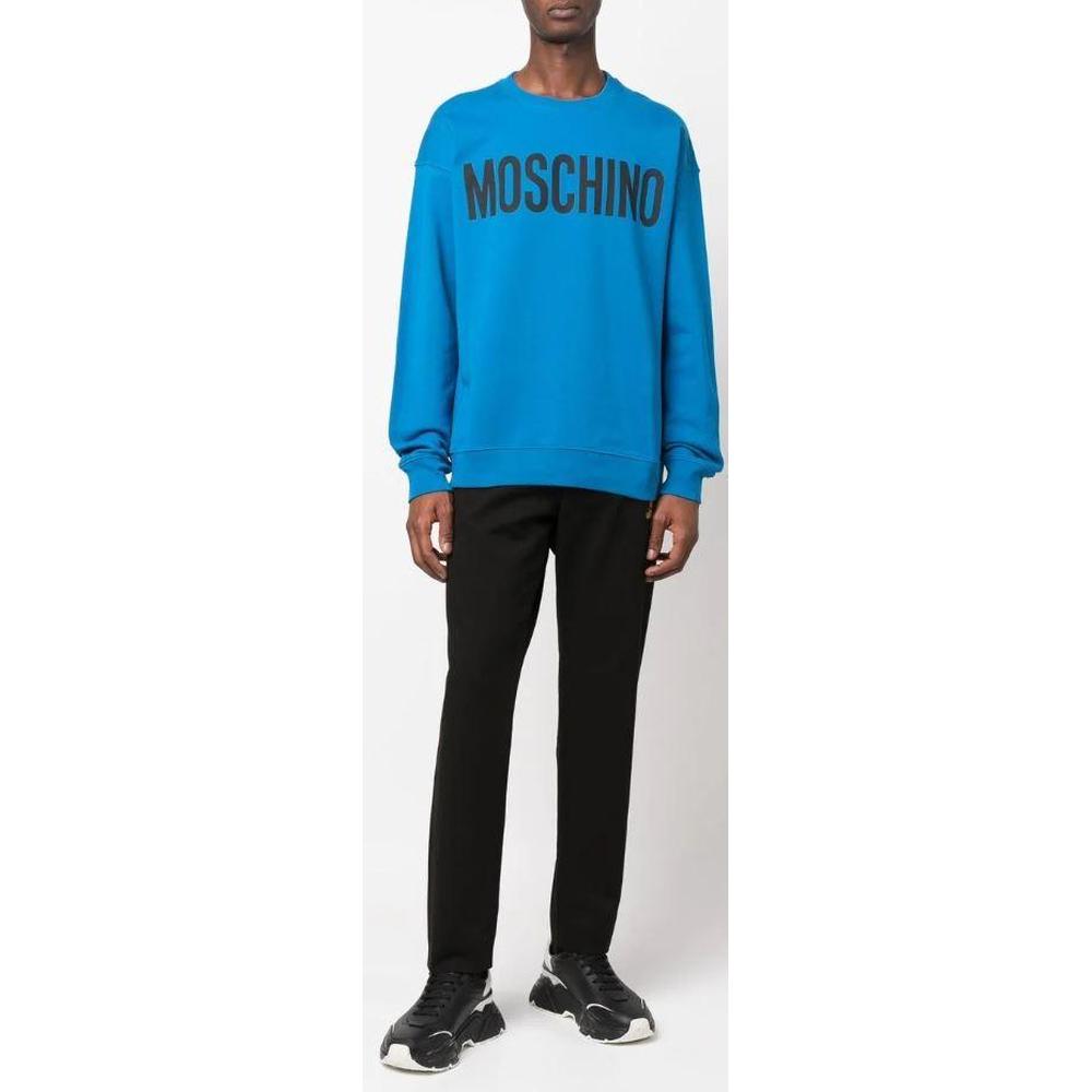 Men's Moschino Classic Logo Sweatshirt, Cobalt Blue - Krush Clothing