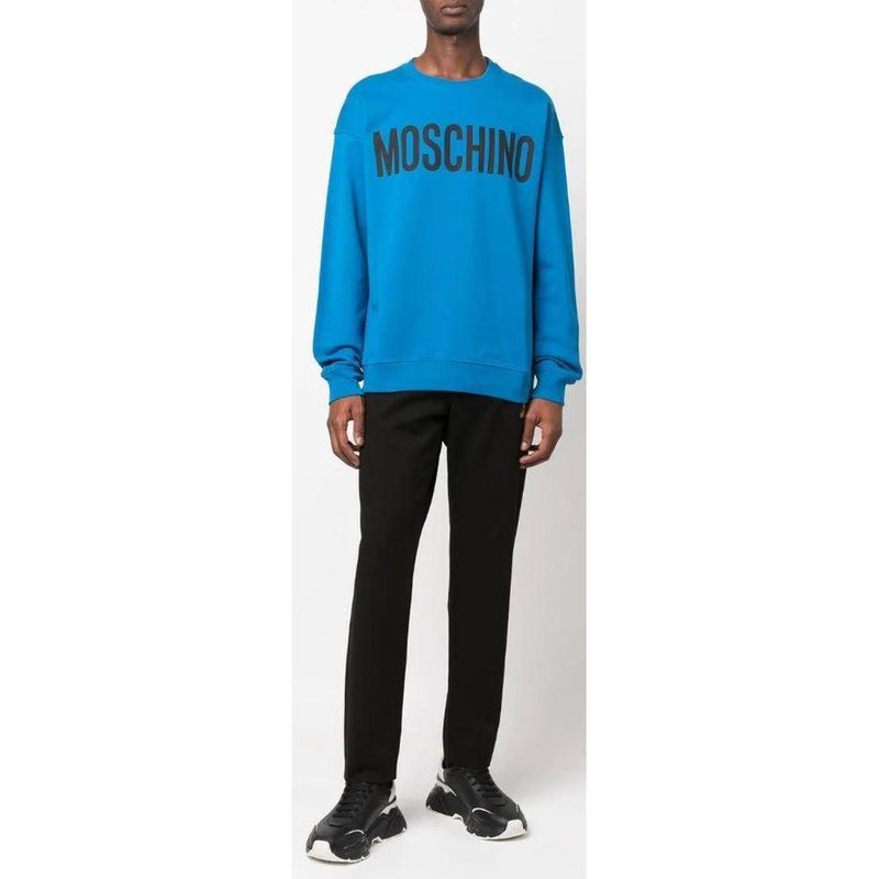 Men's Moschino Classic Logo Sweatshirt, Cobalt Blue - Krush Clothing