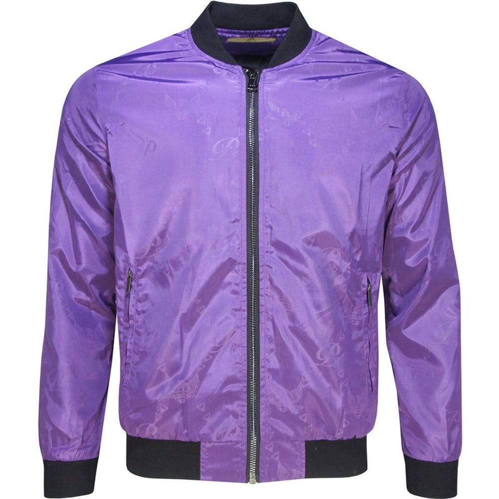 Monogram Wind Breaker Jacket --PS2125-MONO, Purple - Krush Clothing