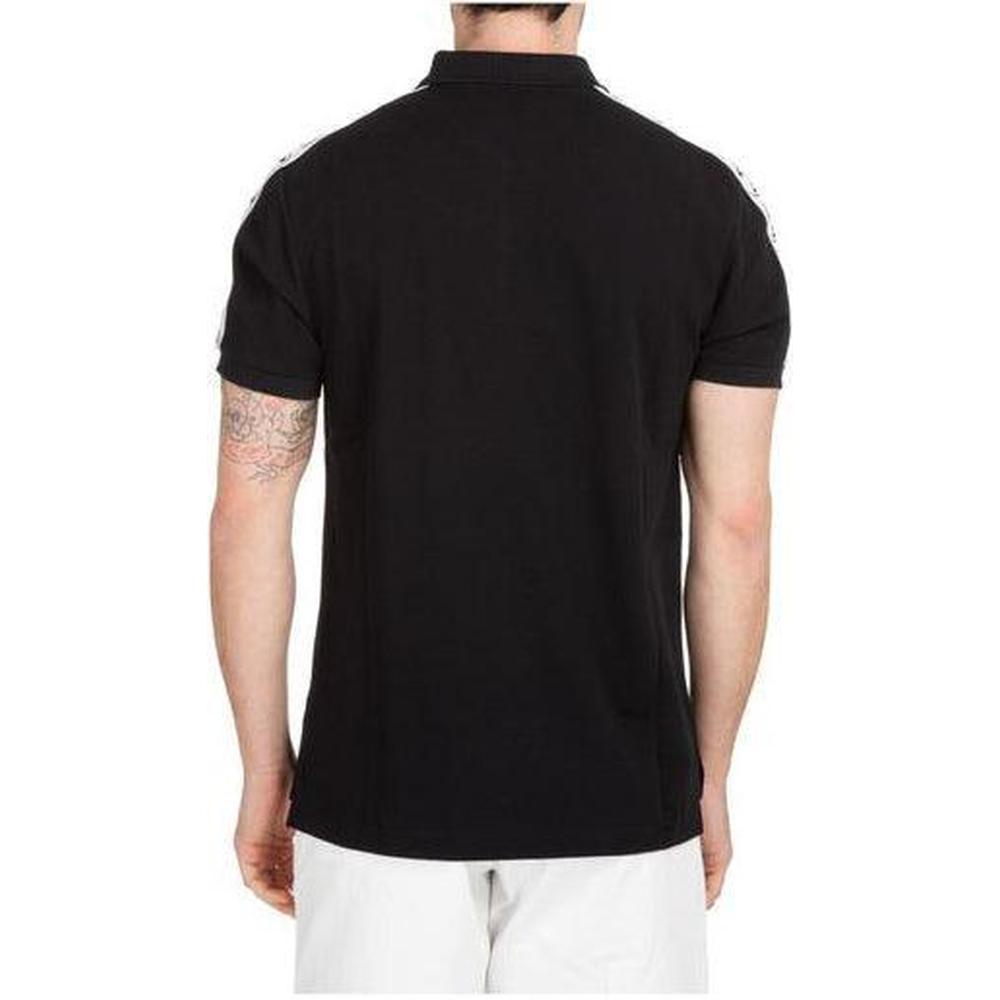 Men's Moschino Double Question Mark Piquet Polo, Black - Krush Clothing