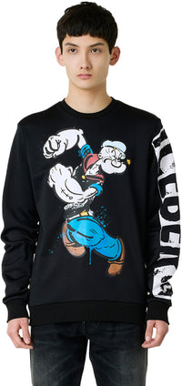 Men's Iceberg Popeye Paint Splatter Sweatshirt - Krush Clothing