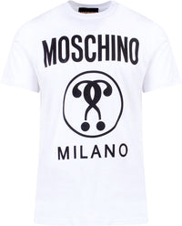 Men's Moschino Double Question Mark T-Shirt, White - Krush Clothing