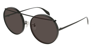 Alexander Mcqueen AM0137SA Sunglasses , Black-Black-Grey - Krush Clothing