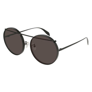 Alexander Mcqueen AM0137SA Sunglasses , Black-Black-Grey - Krush Clothing