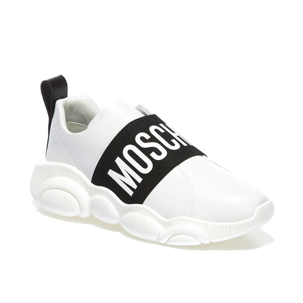 Women's Moschino Leather Teddy Sneakers - Krush Clothing