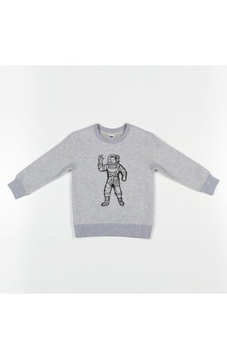 Kid's Bb Astro Crewneck Sweater, heather grey - Krush Clothing
