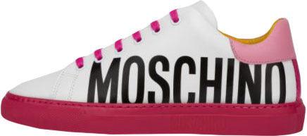Women's Moschino Couture Maxi Logo Calfskin Sneakers - Krush Clothing