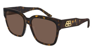 Balenciaga BB0056S Sunglasses Havana-Havana-Brown - Krush Clothing