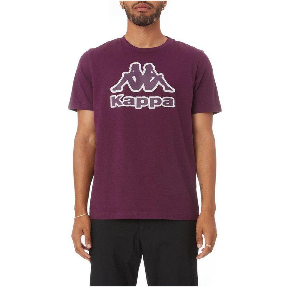 Men's Logo Tape Bant T-shirt - Violet - Krush Clothing