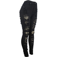 Women's High waist All over Ripped Ski - Krush Clothing