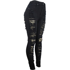 Women's High waist All over Ripped Ski - Krush Clothing