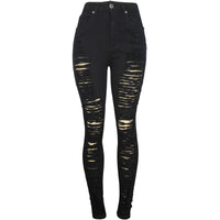 Women's High waist All over Ripped Ski - Krush Clothing