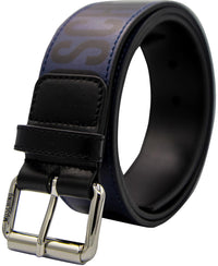 Men's Leather Logo Belt - Krush Clothing