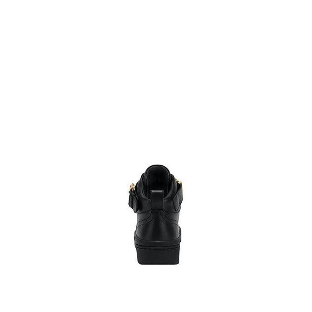 Men's Lettering Logo Calfskin High-Sneakers - Krush Clothing