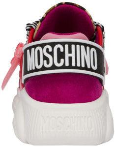 Women's Moschino Couture Leopard Roller Skates Teddy Shoes Pink 10/40 - Krush Clothing