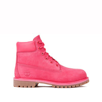 Juniors 6" Premium Nubuck Waterproof Boots, Bright Pink Nubuck