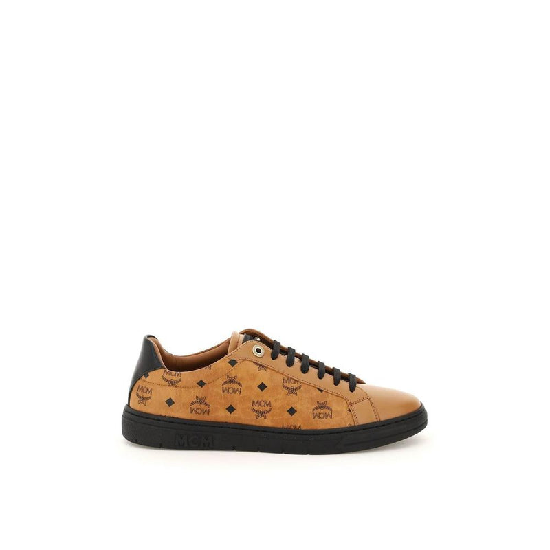 Men's MCM Color Block Terrain Lo Sneakers in Visetos, Black - Krush Clothing