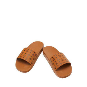 Men's MCM Monogram Print Slide