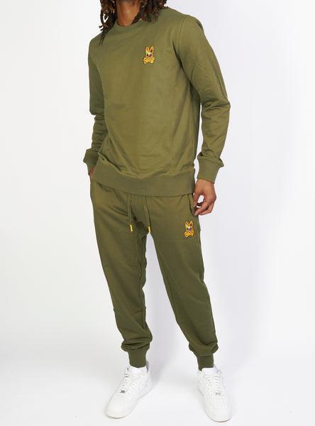 Men's Allen Sweatshirt, Dark Olive - Krush Clothing