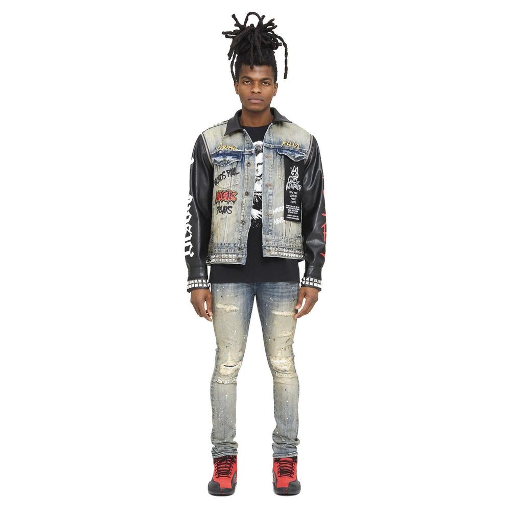 Men's Punk Super Skinny Stretch Jeans - Krush Clothing